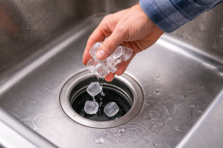 Plumbing myth that ice cubes can sharpen garbage disposal blades