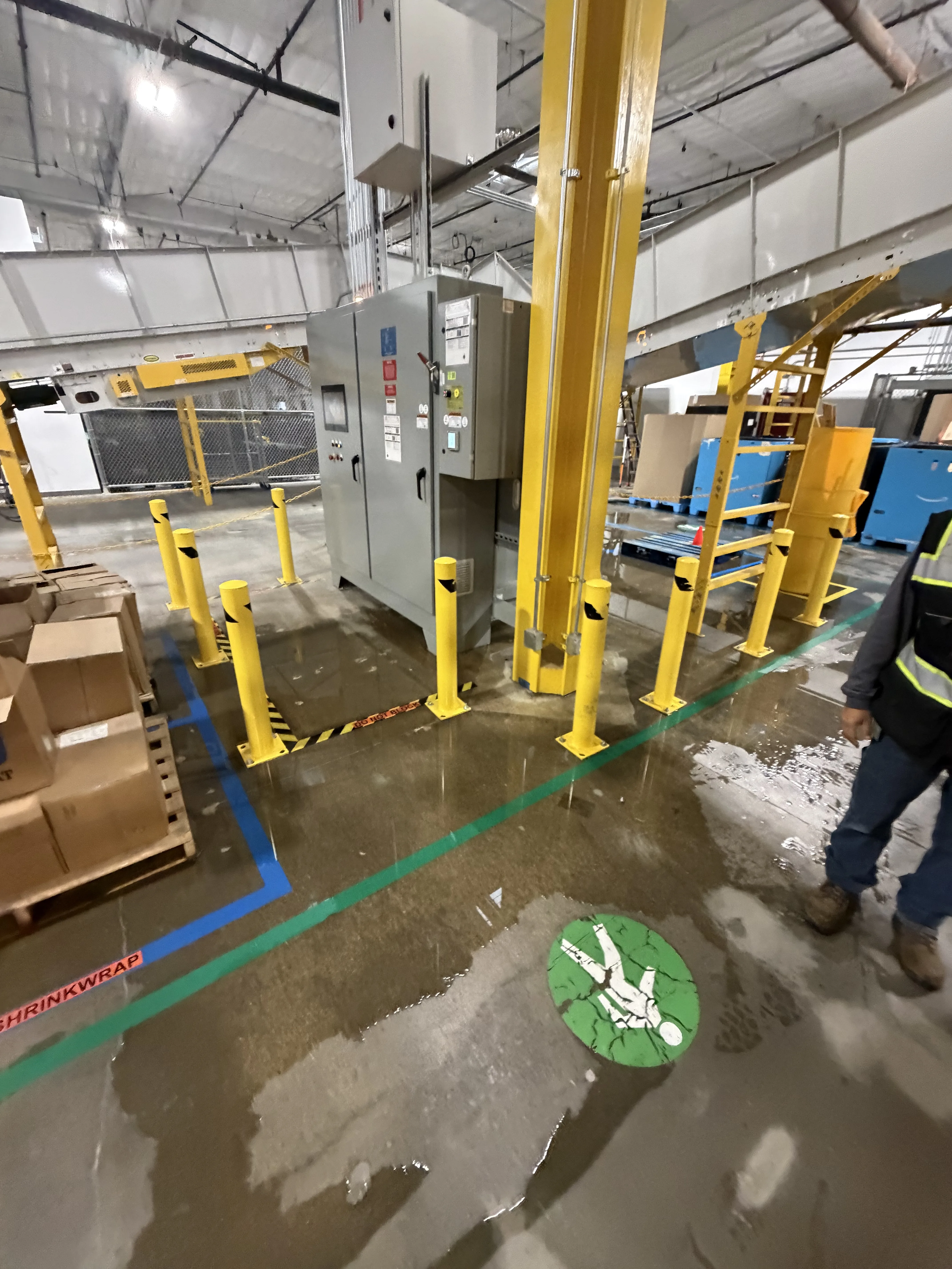 Industrial warehouse requiring emergency plumbing response