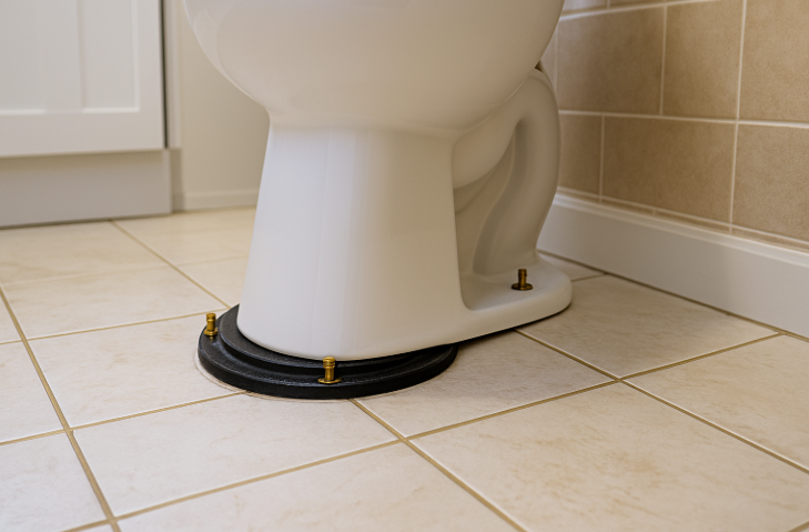 sewer gas smell coming out of incorrect toilet flange installation