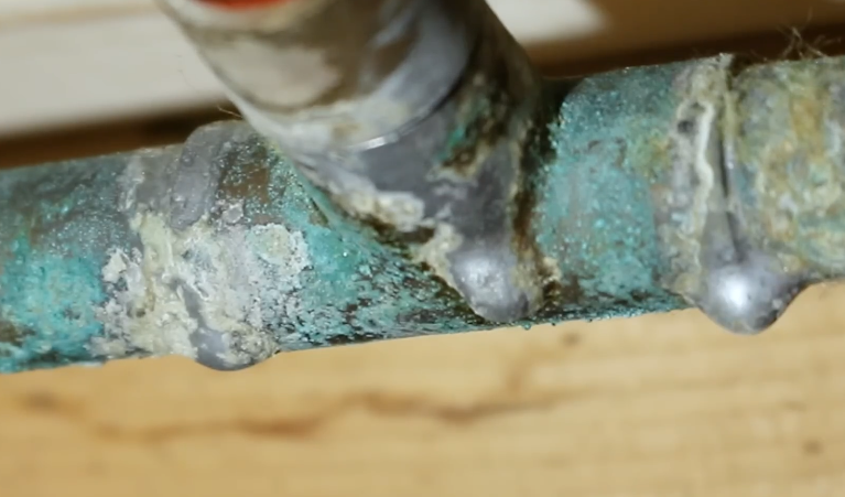 checking the condition of water lines