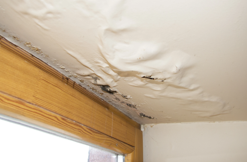 What to do if water is leaking through the ceiling