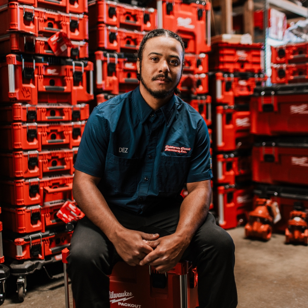 California Coast Plumbers service vehicle and technicians